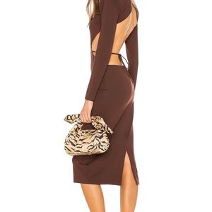 Revolve LPA Farrah Dress in Espresso